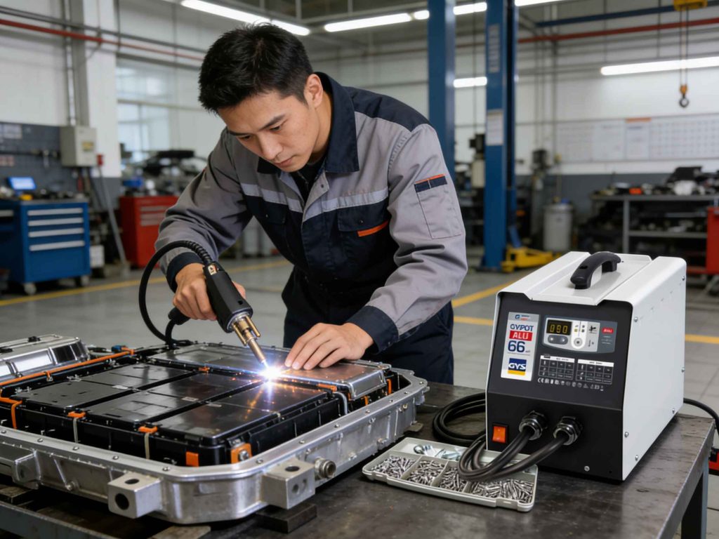 动力电池壳体现场修复示意